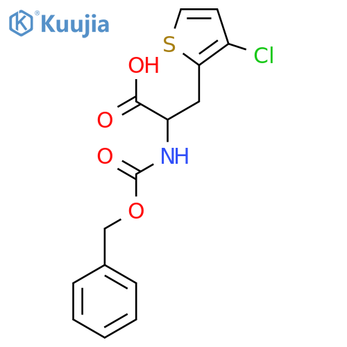 2-{[(Benzyloxy)carbonyl]amino}-3-(3-chlorothiophen-2-yl)propanoic acid structure