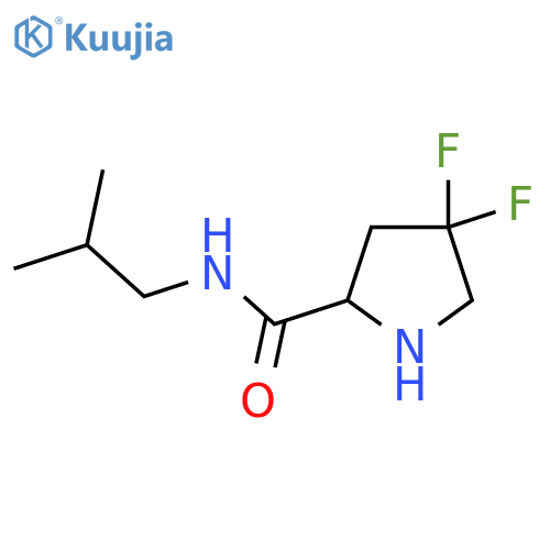 4,4-difluoro-N-isobutylpyrrolidine-2-carboxamide structure