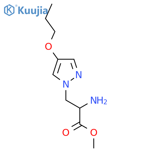 methyl 2-amino-3-(4-propoxy-1H-pyrazol-1-yl)propanoate structure