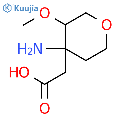 2-(4-Amino-3-methoxyoxan-4-yl)acetic acid structure