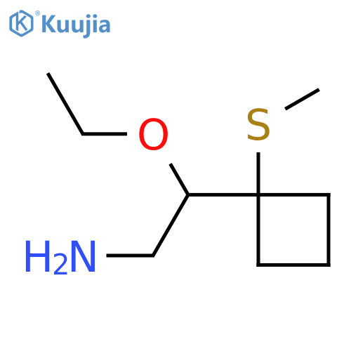 2-Ethoxy-2-[1-(methylsulfanyl)cyclobutyl]ethan-1-amine structure