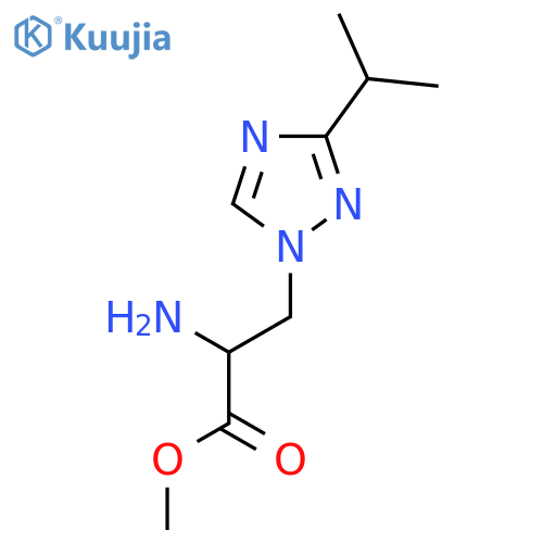 methyl 2-amino-3-[3-(propan-2-yl)-1H-1,2,4-triazol-1-yl]propanoate structure