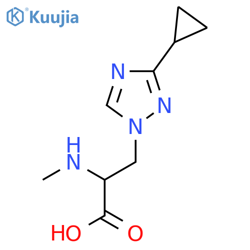 3-(3-cyclopropyl-1H-1,2,4-triazol-1-yl)-2-(methylamino)propanoic acid structure