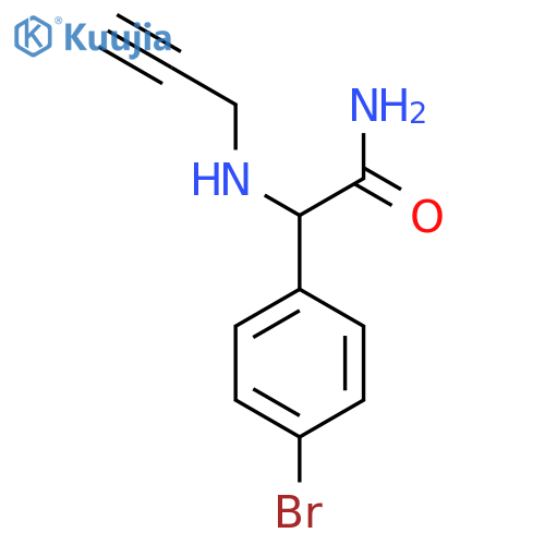 2-(4-Bromophenyl)-2-[(prop-2-yn-1-yl)amino]acetamide structure