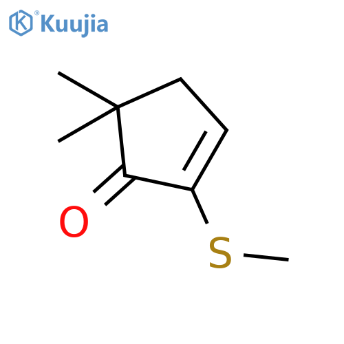 2-Cyclopenten-1-one, 5,5-dimethyl-2-(methylthio)- structure