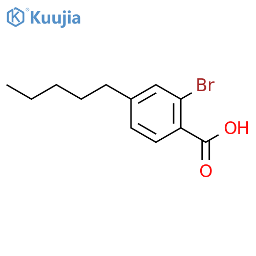 Benzoic acid, 2-bromo-4-pentyl- structure