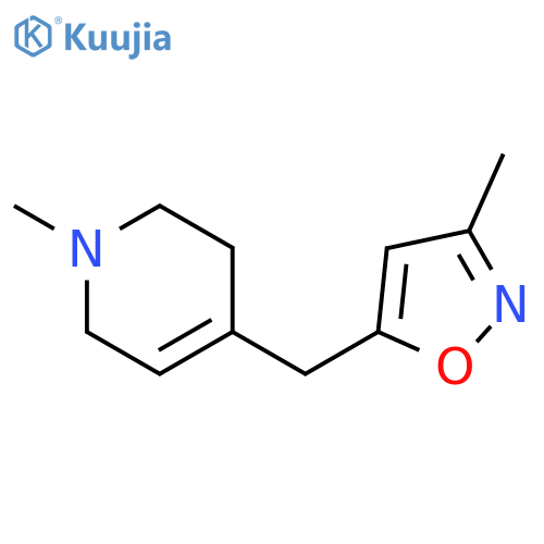 Pyridine, 1,2,3,6-tetrahydro-1-methyl-4-[(3-methyl-5-isoxazolyl)methyl]- structure