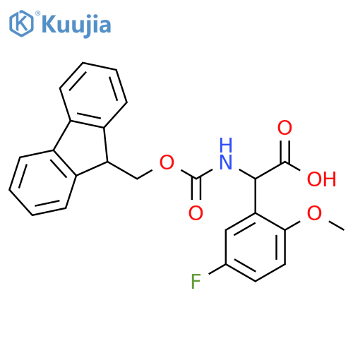 Benzeneacetic acid, α-[[(9H-fluoren-9-ylmethoxy)carbonyl]amino]-5-fluoro-2-methoxy- structure
