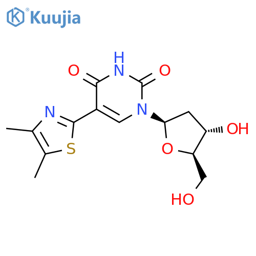 Uridine, 2'-deoxy-5-(4,5-dimethyl-2-thiazolyl)- structure