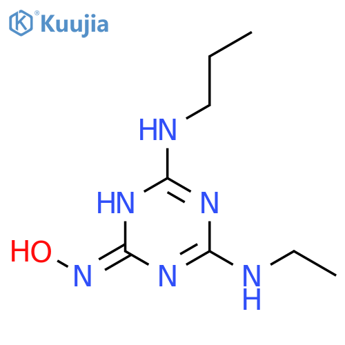 1,3,5-Triazin-2(1H)-one, 4-(ethylamino)-6-(propylamino)-, oxime structure