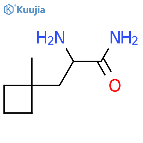 2-Amino-3-(1-methylcyclobutyl)propanamide structure