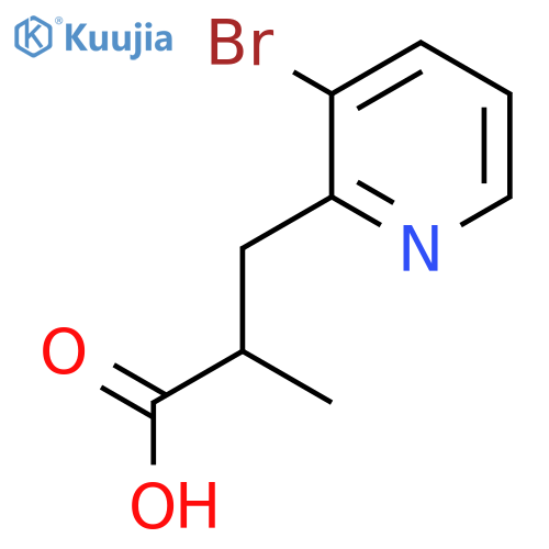 3-(3-bromopyridin-2-yl)-2-methylpropanoic acid structure