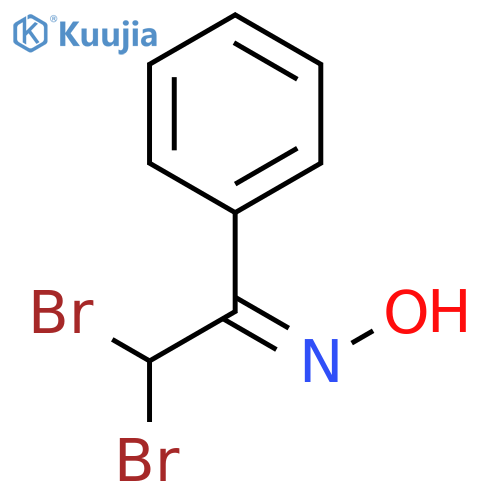 Ethanone, 2,2-dibromo-1-phenyl-, oxime structure