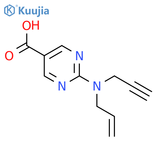 2-[(Prop-2-en-1-yl)(prop-2-yn-1-yl)amino]pyrimidine-5-carboxylic acid structure
