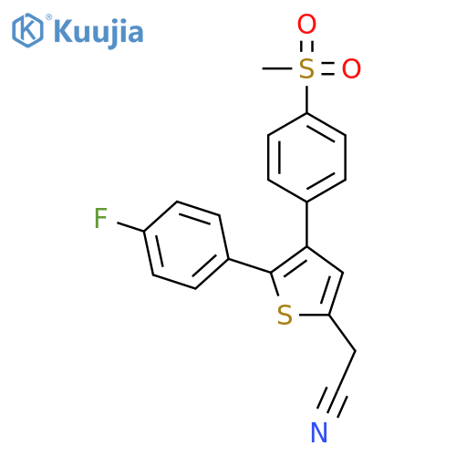 2-Thiopheneacetonitrile, 5-(4-fluorophenyl)-4-[4-(methylsulfonyl)phenyl]- structure