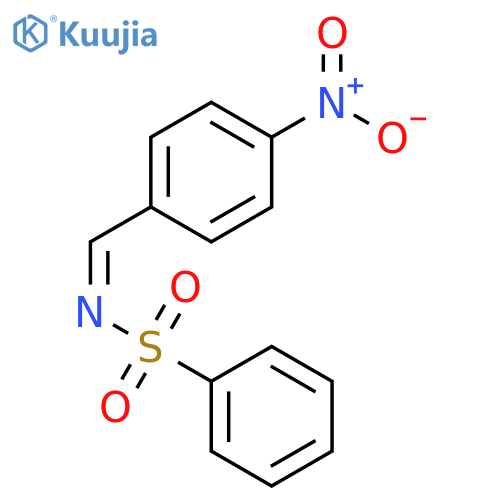 Benzenesulfonamide, N-[(4-nitrophenyl)methylene]-, (Z)- structure