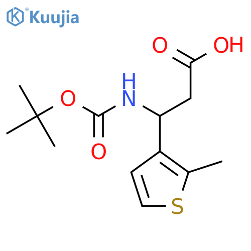 3-{[(Tert-butoxy)carbonyl]amino}-3-(2-methylthiophen-3-yl)propanoic acid structure