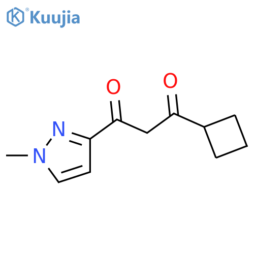 1-cyclobutyl-3-(1-methyl-1H-pyrazol-3-yl)propane-1,3-dione structure