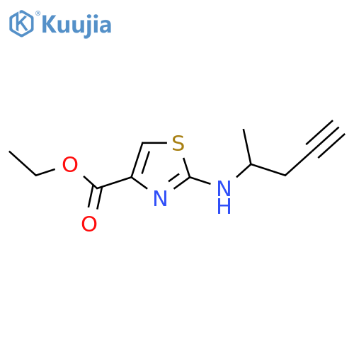 Ethyl 2-[(pent-4-yn-2-yl)amino]-1,3-thiazole-4-carboxylate structure