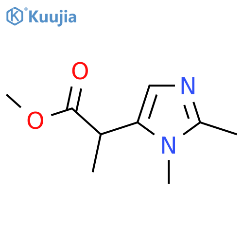 Methyl 2-(1,2-dimethyl-1H-imidazol-5-yl)propanoate structure