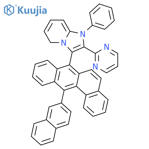 Imidazo[1,2-a]pyridine, 1,5-dihydro-3-[12-(2-naphthalenyl)benz[a]anthracen-7-yl]-1-phenyl-2-(2-pyrimidinyl)- structure