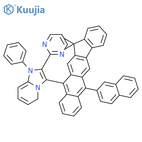 Imidazo[1,2-a]pyridine, 3-[13,13-dimethyl-6-(2-naphthalenyl)-13H-indeno[1,2-b]anthracen-11-yl]-1,5-dihydro-1-phenyl-2-(2-pyrimidinyl)- structure