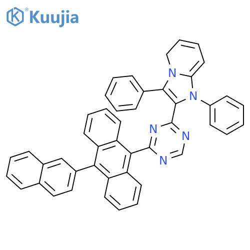 Imidazo[1,2-a]pyridine, 1,5-dihydro-2-[4-[10-(2-naphthalenyl)-9-anthracenyl]-1,3,5-triazin-2-yl]-1,3-diphenyl- structure