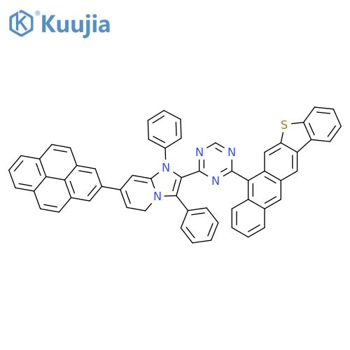 Imidazo[1,2-a]pyridine, 2-(4-anthra[2,3-b]benzothien-7-yl-1,3,5-triazin-2-yl)-1,5-dihydro-1,3-diphenyl-7-(2-pyrenyl)- structure