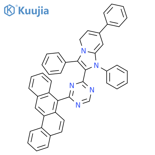 Imidazo[1,2-a]pyridine, 2-(4-benz[a]anthracen-7-yl-1,3,5-triazin-2-yl)-1,5-dihydro-1,3,7-triphenyl- structure