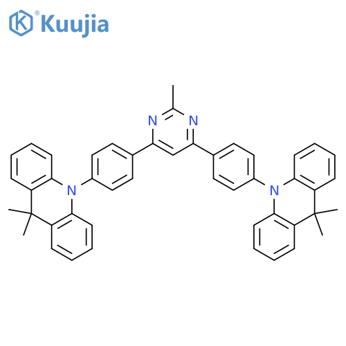 2-Methyl-4,6-bis[4-(9,9-dimethyl-9,10-dihydroacridine)phenyl] pyrimidine structure