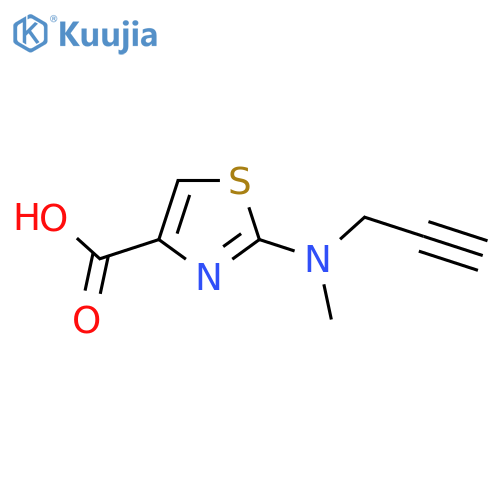 2-[Methyl(prop-2-yn-1-yl)amino]-1,3-thiazole-4-carboxylic acid structure