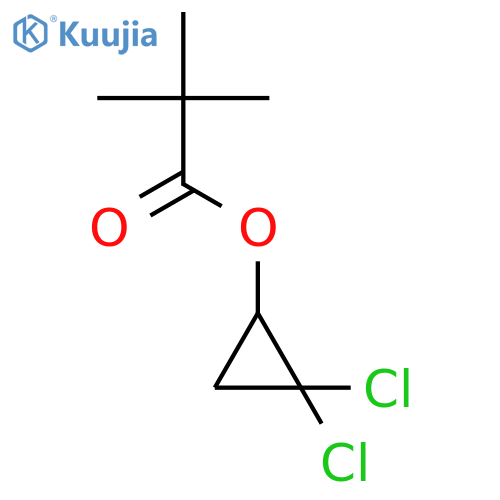 Propanoic acid, 2,2-dimethyl-, 2,2-dichlorocyclopropyl ester structure