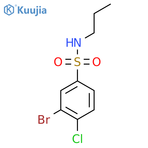 3-bromo-4-chloro-N-propylbenzene-1-sulfonamide structure