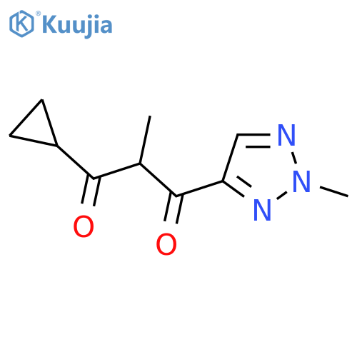 1-cyclopropyl-2-methyl-3-(2-methyl-2H-1,2,3-triazol-4-yl)propane-1,3-dione structure