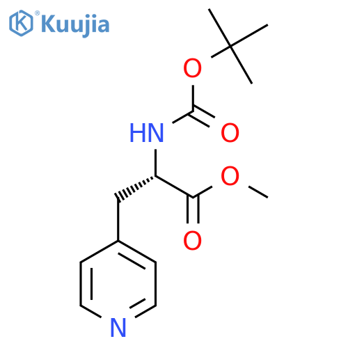 Methyl (2s)-2-[(tert-butoxy)carbonylamino]-3-(4-pyridyl)propanoate structure