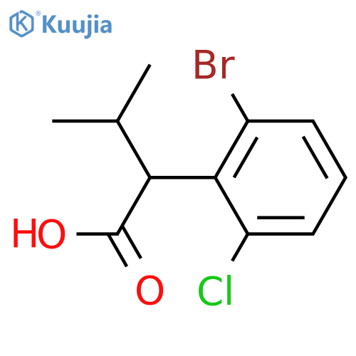 2-(2-Bromo-6-chlorophenyl)-3-methylbutanoic acid structure