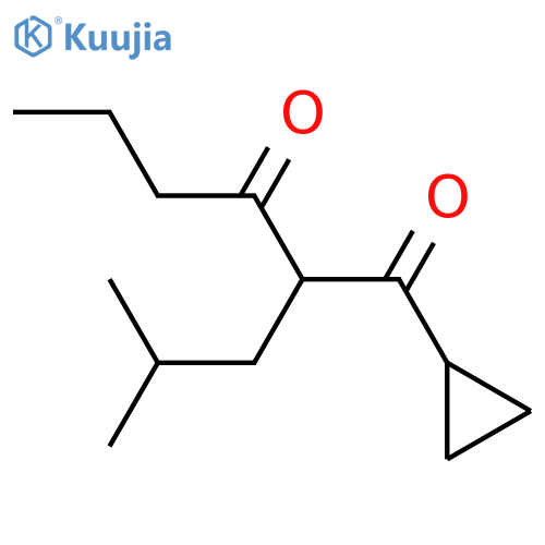 1-Cyclopropyl-2-(2-methylpropyl)hexane-1,3-dione structure