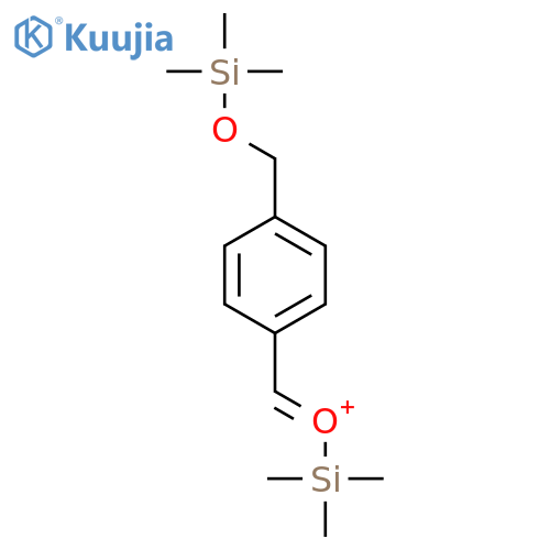 Oxonium, (trimethylsilyl)[[4-[[(trimethylsilyl)oxy]methyl]phenyl]methylene]- structure