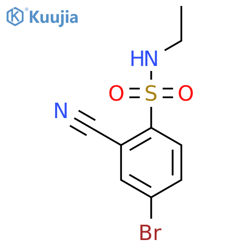 4-bromo-2-cyano-N-ethylbenzene-1-sulfonamide structure
