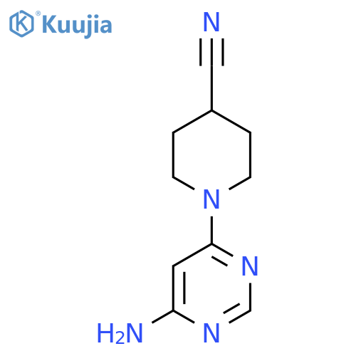 1-(6-Aminopyrimidin-4-yl)piperidine-4-carbonitrile structure