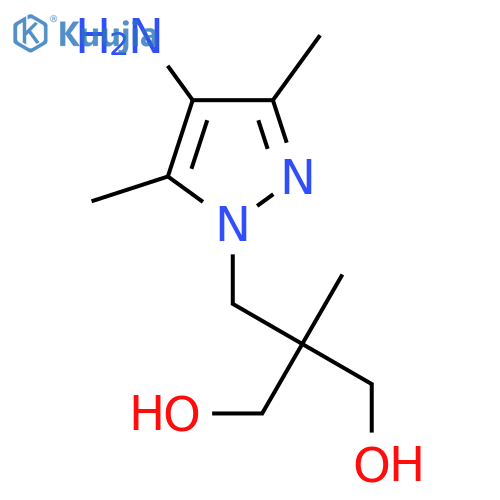 2-[(4-amino-3,5-dimethyl-1H-pyrazol-1-yl)methyl]-2-methylpropane-1,3-diol structure