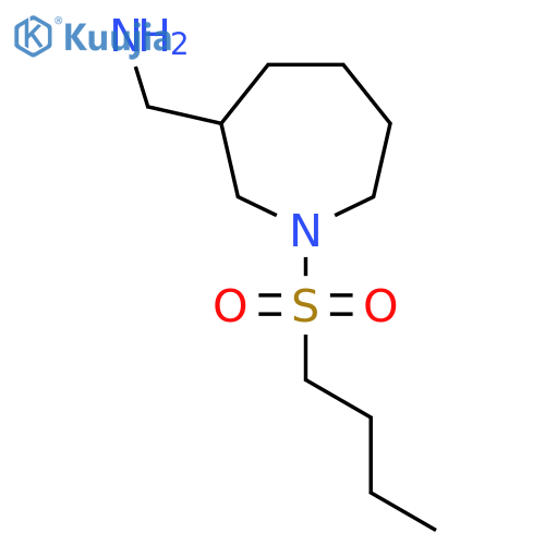 [1-(Butane-1-sulfonyl)azepan-3-yl]methanamine structure