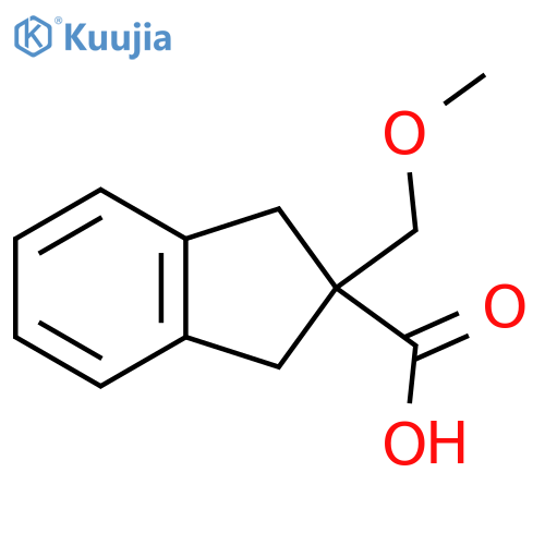 2-(methoxymethyl)-2,3-dihydro-1H-indene-2-carboxylic acid structure