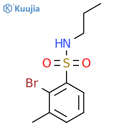 2-bromo-3-methyl-N-propylbenzene-1-sulfonamide structure