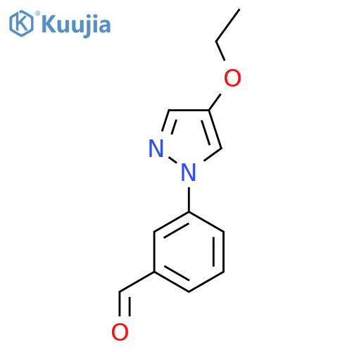 3-(4-ethoxy-1H-pyrazol-1-yl)benzaldehyde structure