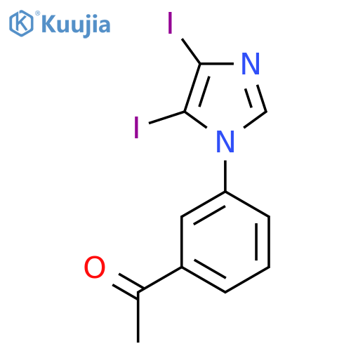 1-[3-(4,5-diiodo-1H-imidazol-1-yl)phenyl]ethan-1-one structure