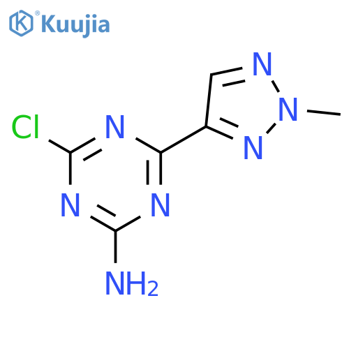 1,3,5-Triazin-2-amine, 4-chloro-6-(2-methyl-2H-1,2,3-triazol-4-yl)- structure
