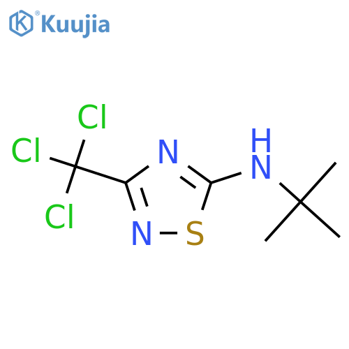 n-Tert-butyl-3-(trichloromethyl)-1,2,4-thiadiazol-5-amine structure