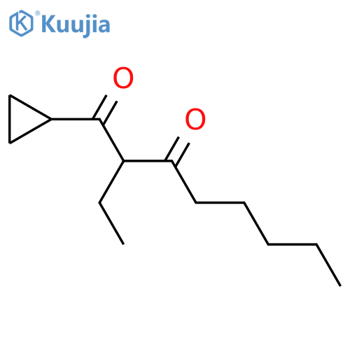 1-Cyclopropyl-2-ethyloctane-1,3-dione structure