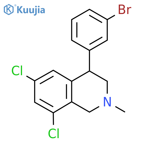 (4S)-4-(3-bromophenyl)-6,8-dichloro-2-methyl-3,4-dihydro-1H-isoquinoline structure